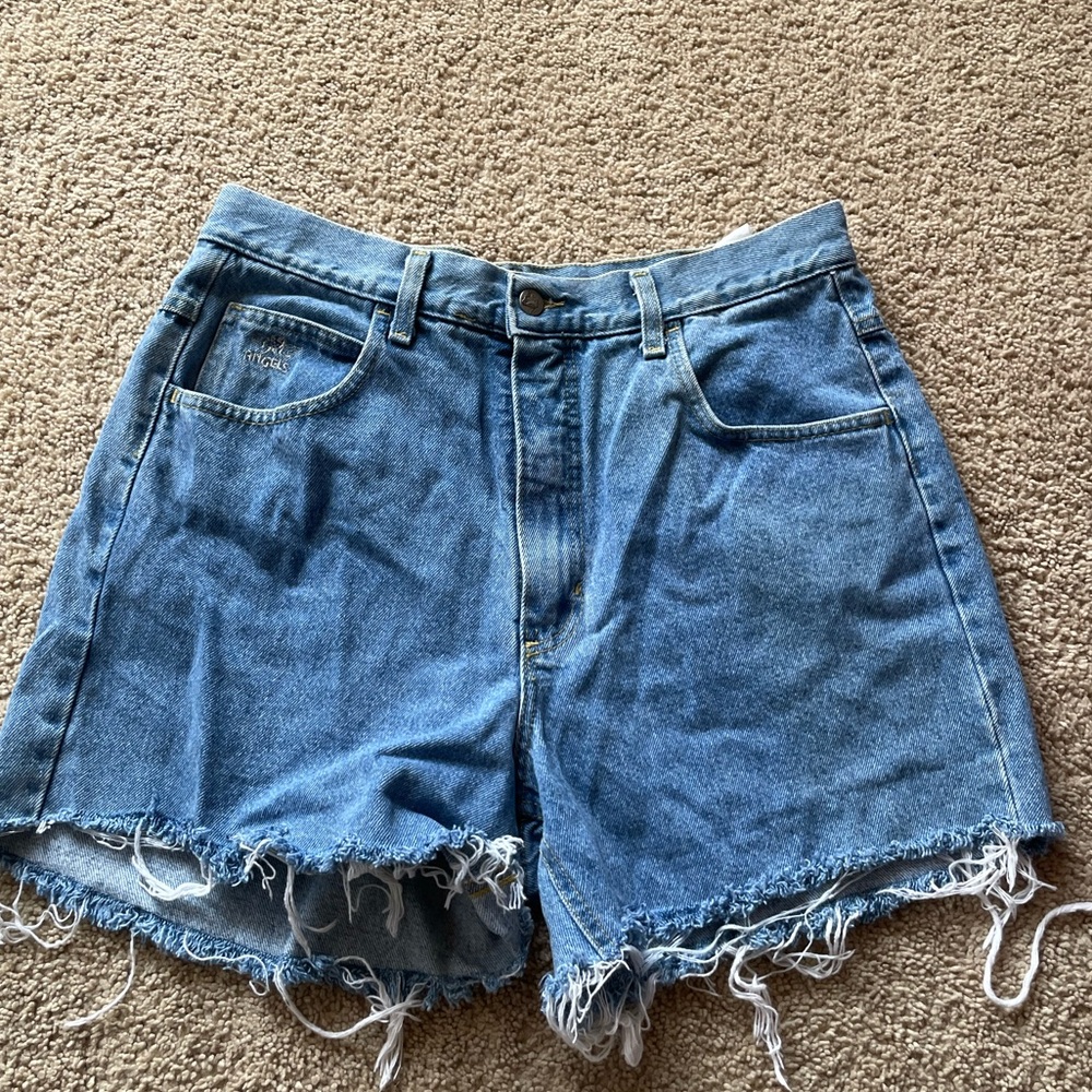 Vintage 90’s style high rise jean shorts